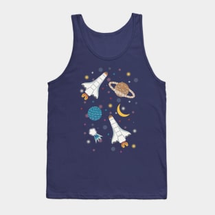 Space Planets Star intergalactic adventure Tank Top